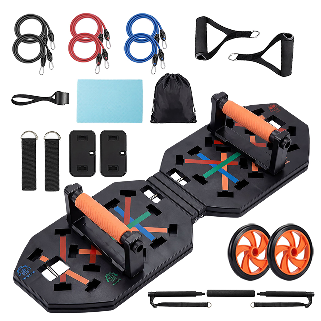 Push Up Board Set Resistance Bands Home Gym | HomeAndLiving - 9