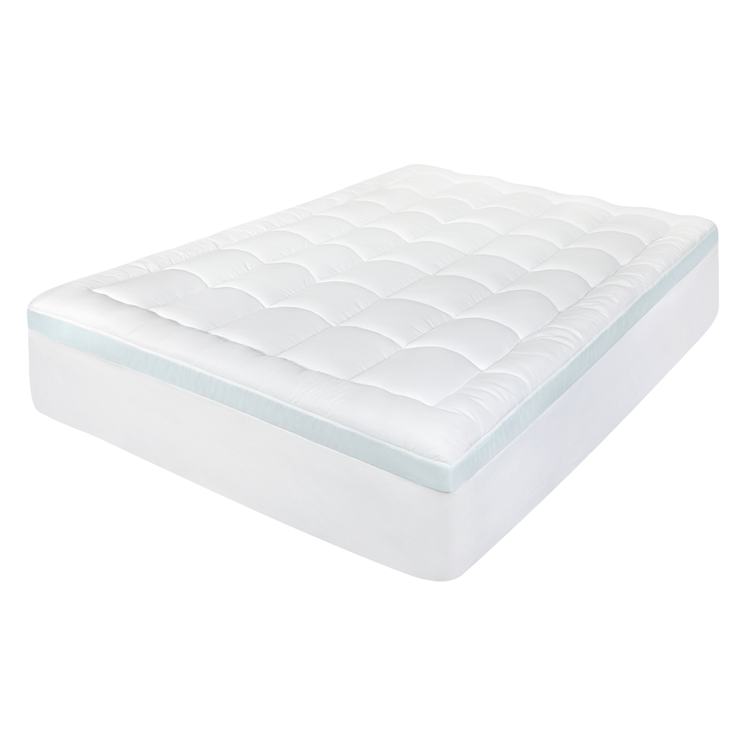 Gel Memory Foam Mattress Topper Double Size 137x190x8cm
