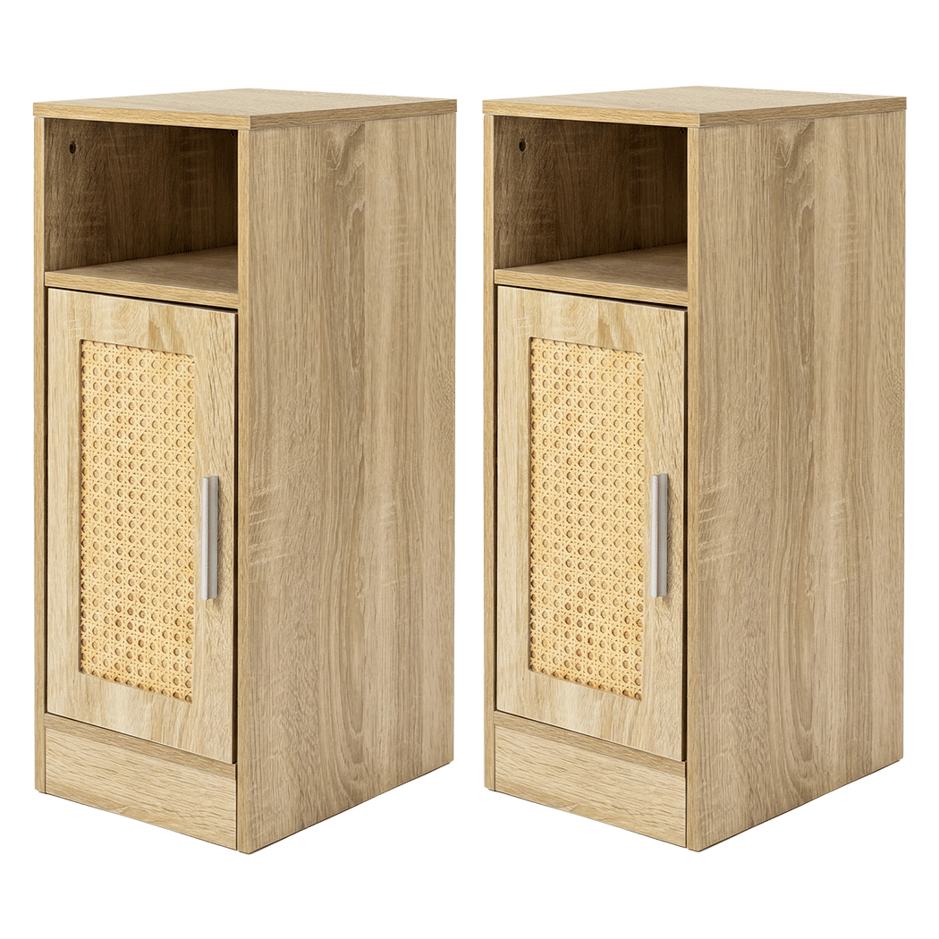 Narrow Bedside Table With Storage 24x30x61cm