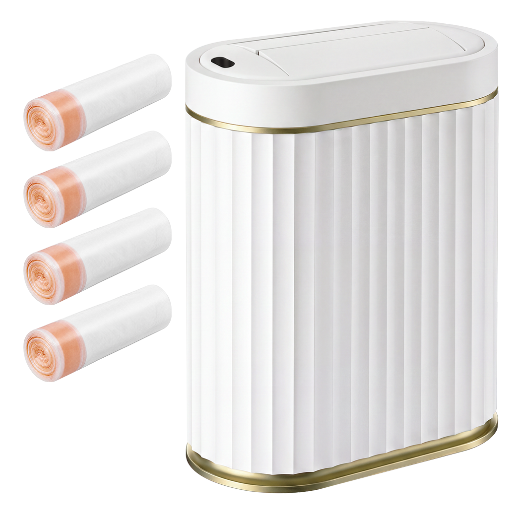 Automatic Touchless Rubbish Bin White 26x14x29cm