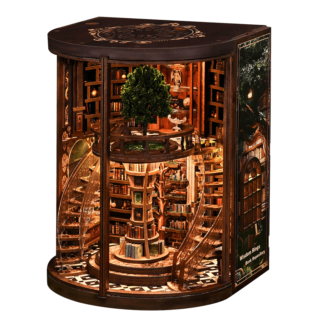 Miniature Library Book Nook Kit 16x14x21cm