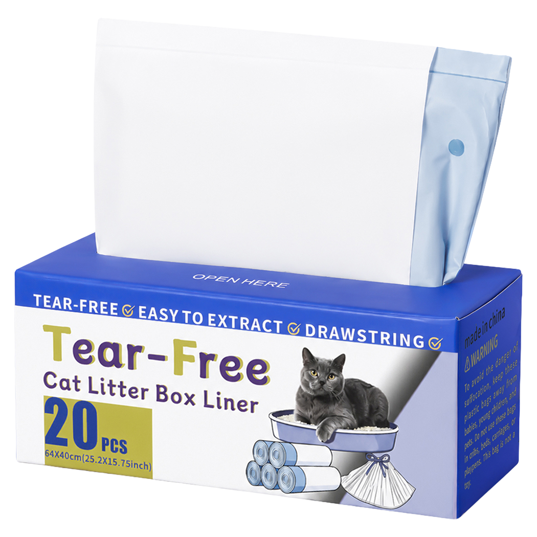 Cat Litter Bags Drawstring White 64x40cm