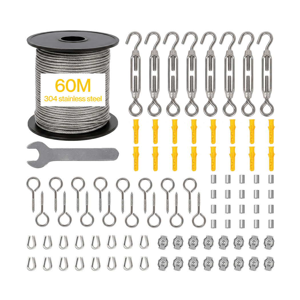 Stainless Steel Wire Rope Kit 60M 7x7cm
