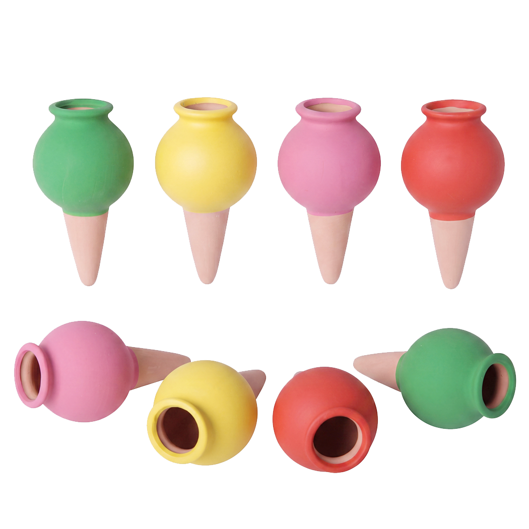 Toque 8 Pcs Self Watering Terracotta Garden Plant Spikes Drip Irrigation System