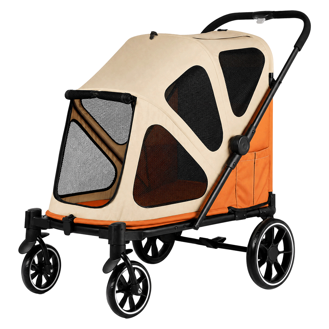 Pet Stroller Foldable Orange 16x26cm
