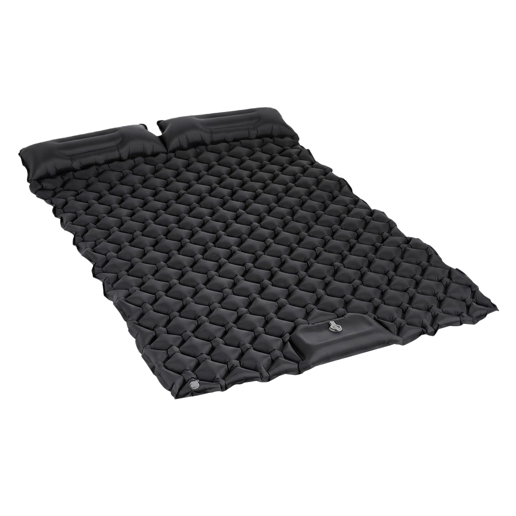 Camping Mattress Double Wide Black 195x125x12.5cm