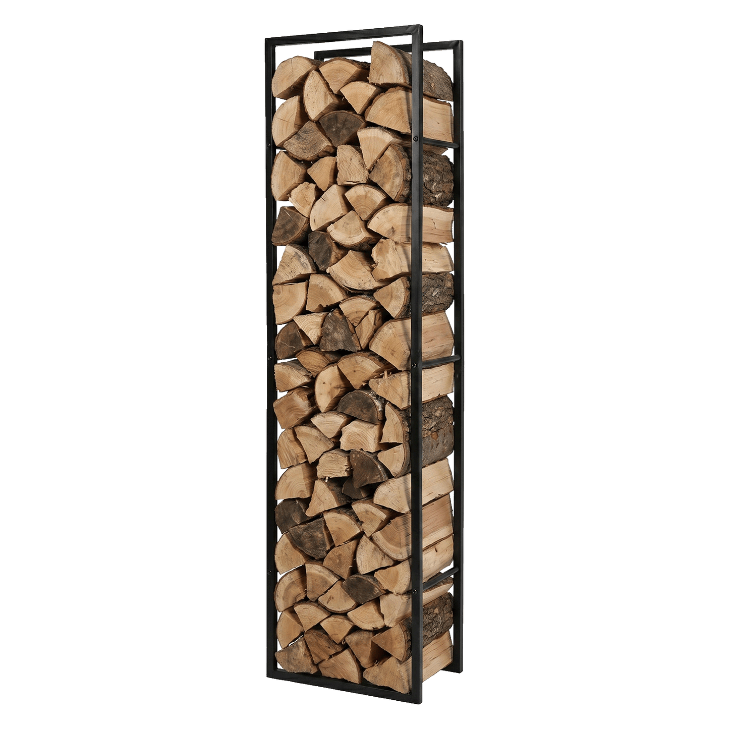 Levede Firewood Rack Steel Outdoor Storage Log Holder Fireplace 40 x 25 x 150cm