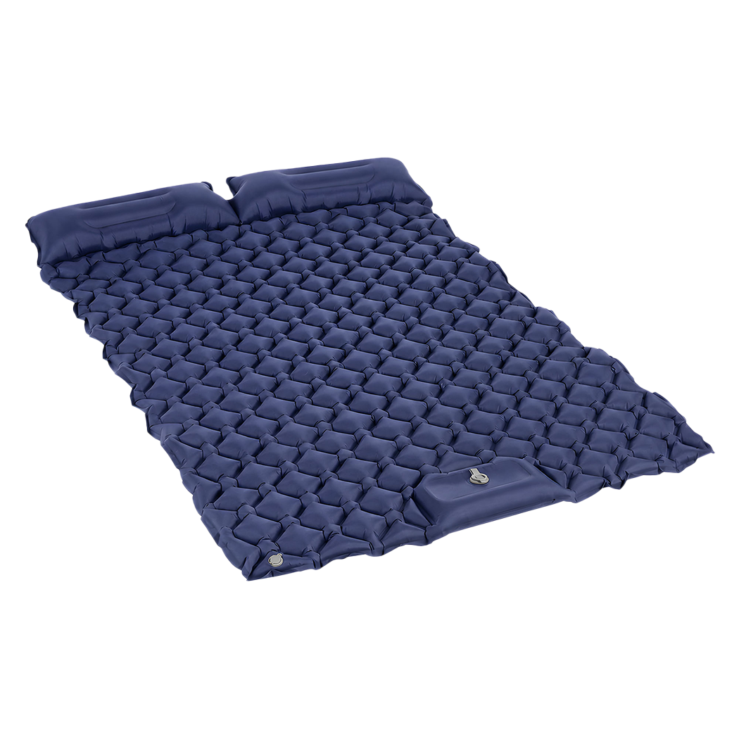Camping Mattress Double Wide Blue 195x125x12.5cm