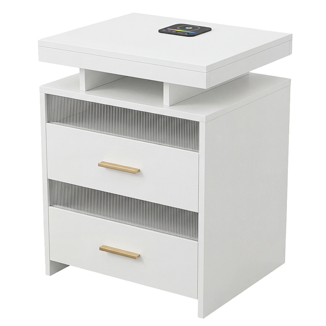 Smart Bedside Table With Charging 45x40x60cm