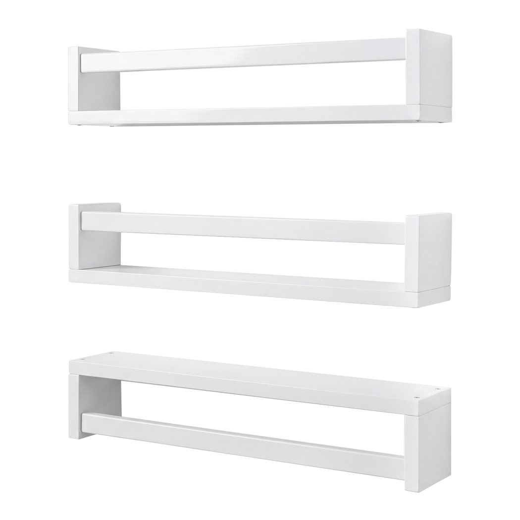 Kids Floating Wall Shelves Pine Wood 3 Pack | HomeAndLiving - 9
