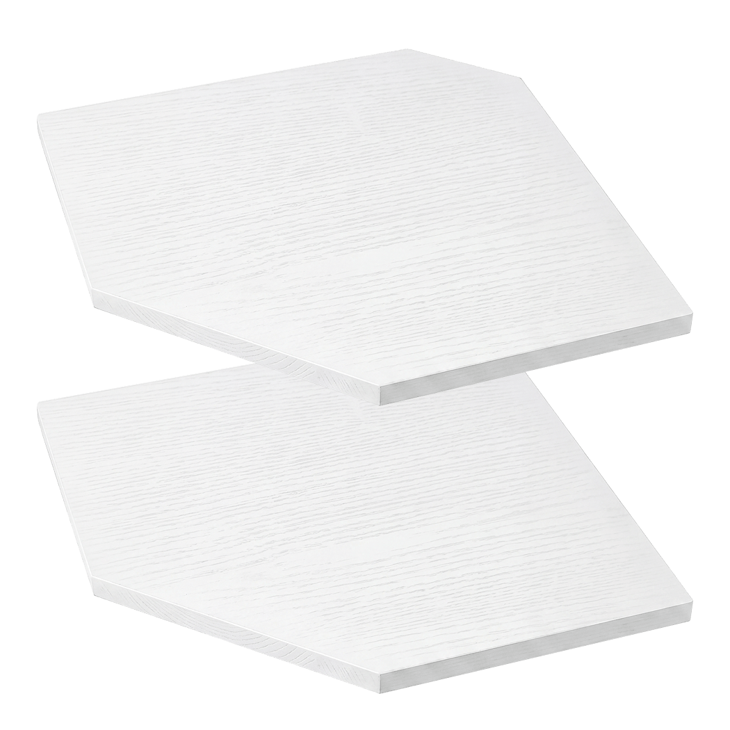 Corner Floating Wall Shelves 2 Pack White | HomeAndLiving - 9