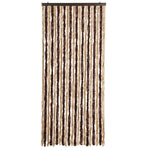 Insect Curtain Beige and Light Brown 2  Chenille S