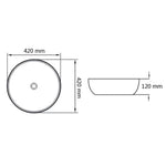 Basin Round Ceramic White M