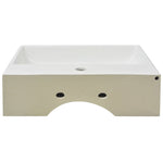 Basin with Faucet Hole Ceramic White S