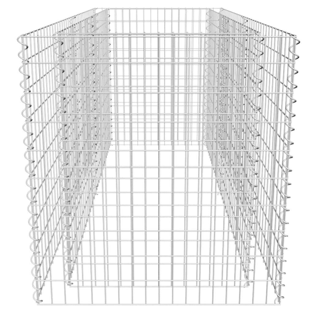 Gabion Planter Steel Silver - 180×90×100cm