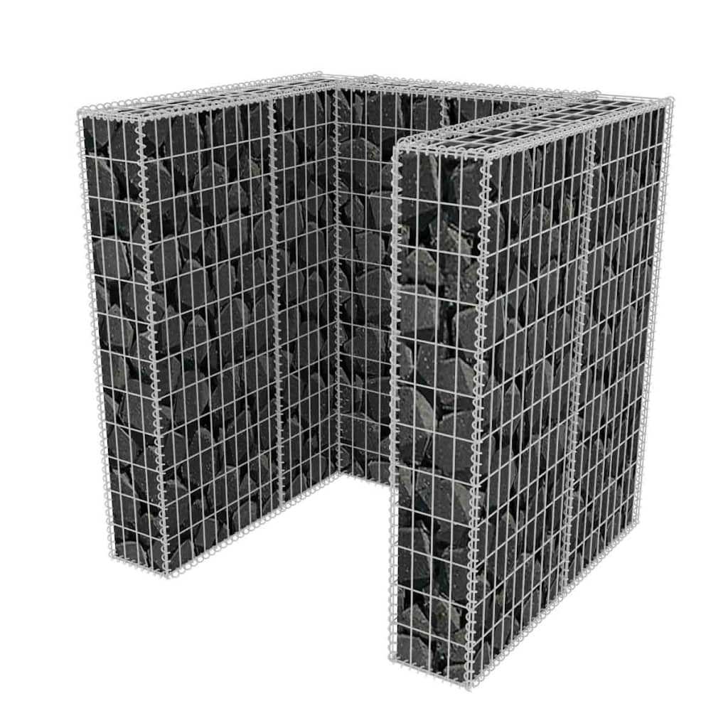 Gabion Single Wheelie Bin Surround Steel S