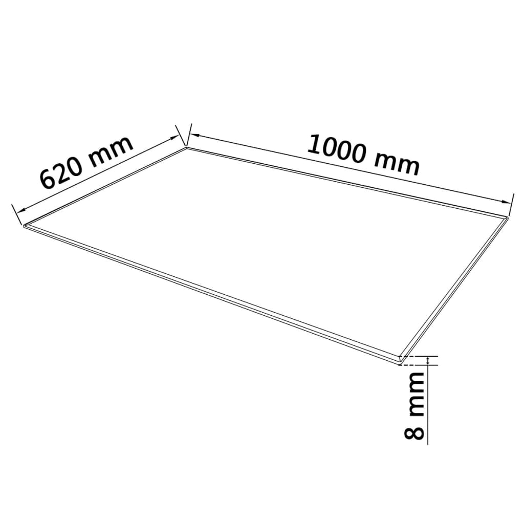Table Top Tempered Glass Rectangular