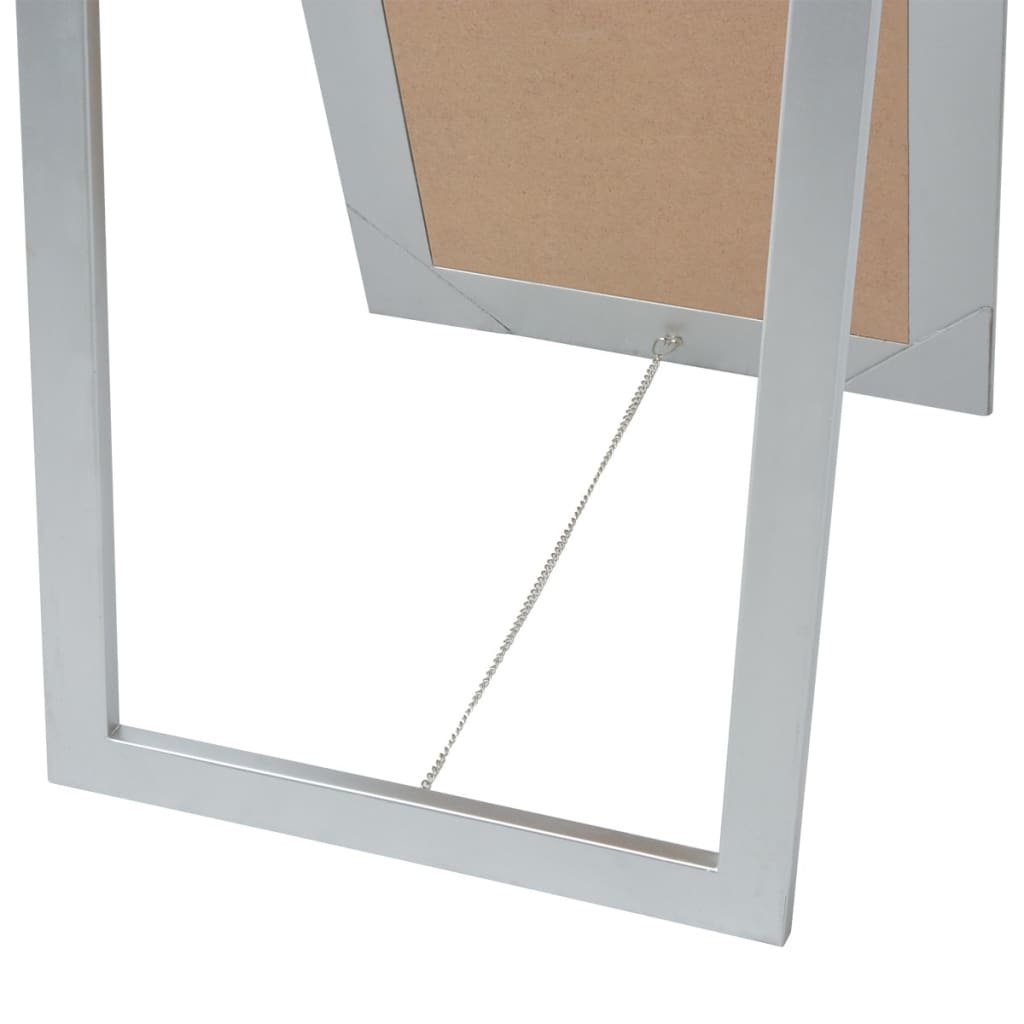 Free-Standing Mirror Baroque Style Silver