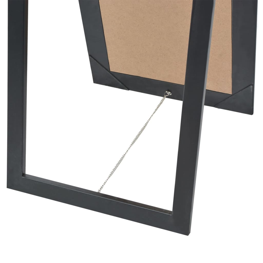 Free-Standing Mirror Baroque Style Black