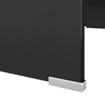 TV Stand/Monitor Riser Glass, Black