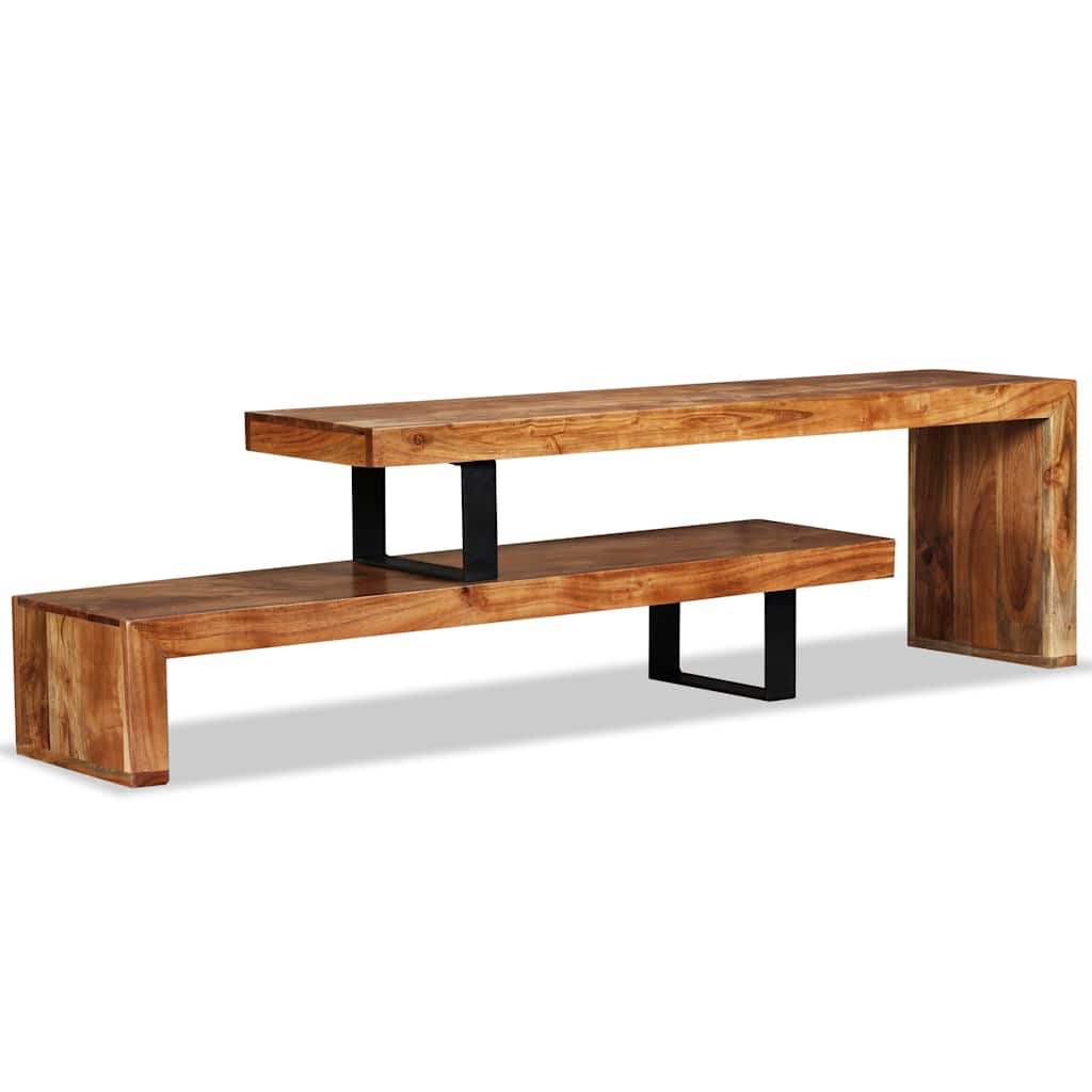TV Stand Solid Acacia Wood - 112×30×40cm