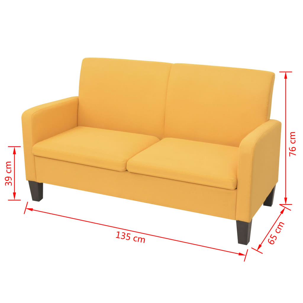 2-Seater Sofa Yellow