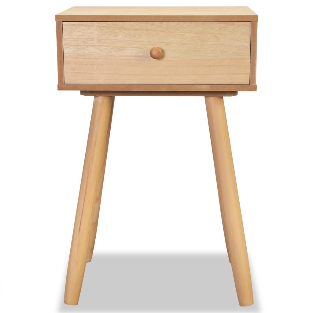 Bedside Tables 2 pcs Solid Pinewood Brown