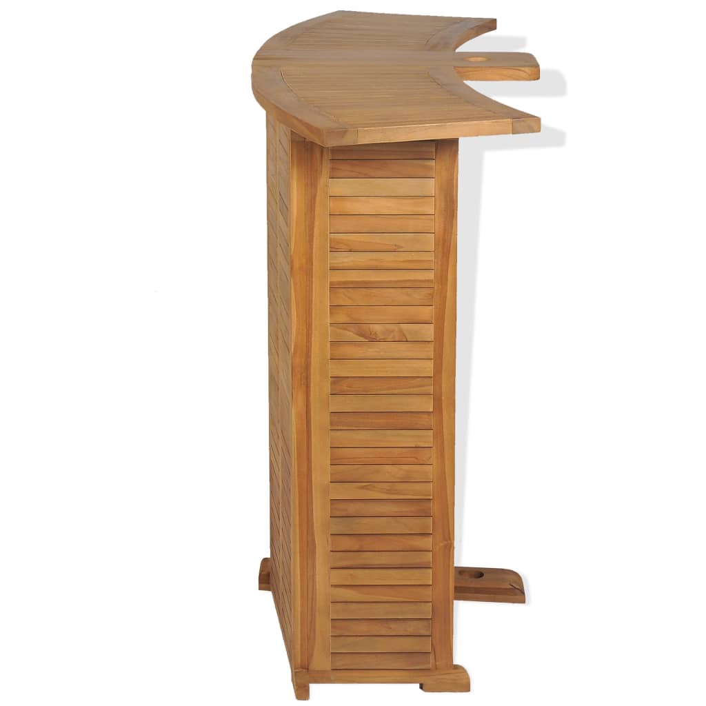 Folding Bar Table Solid Teak Wood