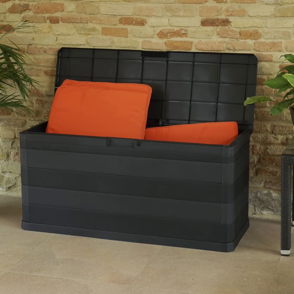 Garden Storage Box Black - 117×45×56cm