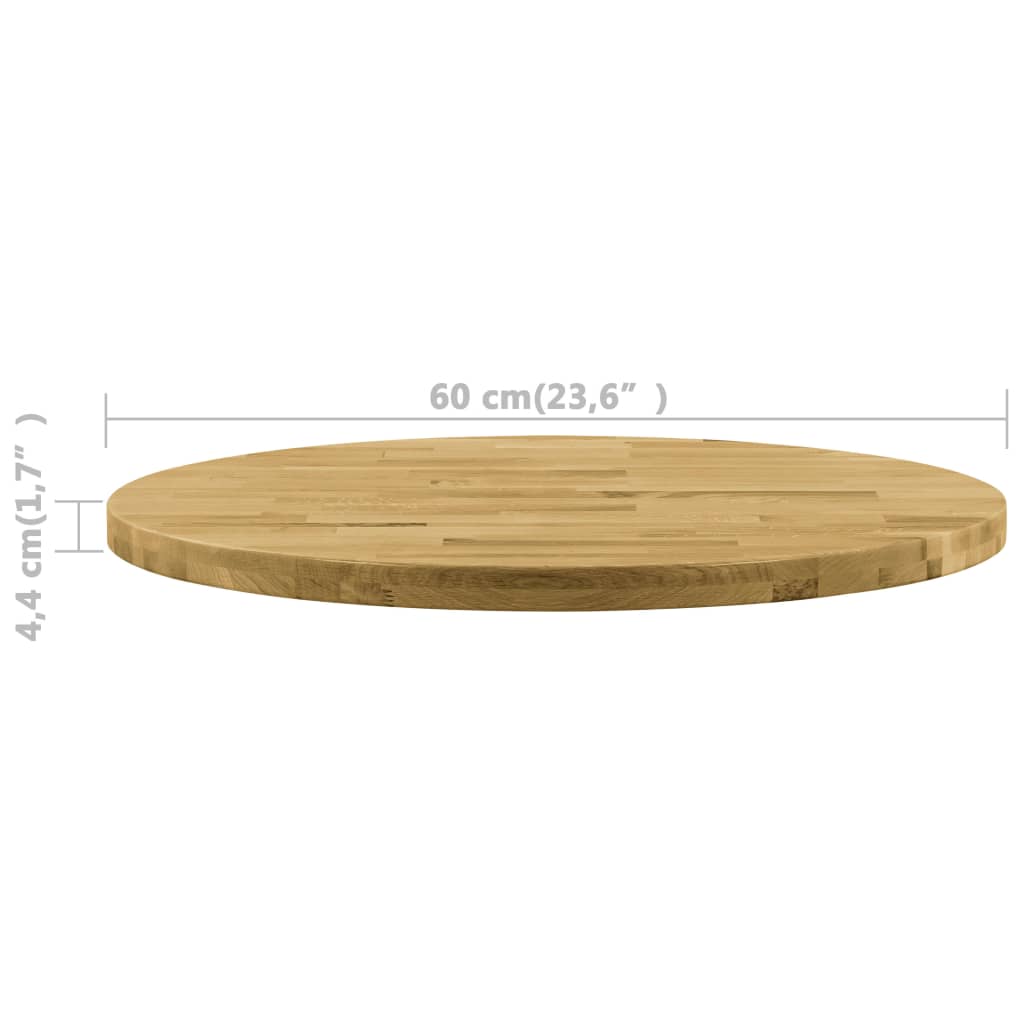 Table Top Solid Oak Wood Round