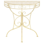 Side Table Vintage Style Half Round Metal Gold