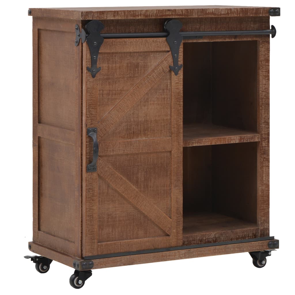 Storage Cabinet Solid Fir Wood Brown