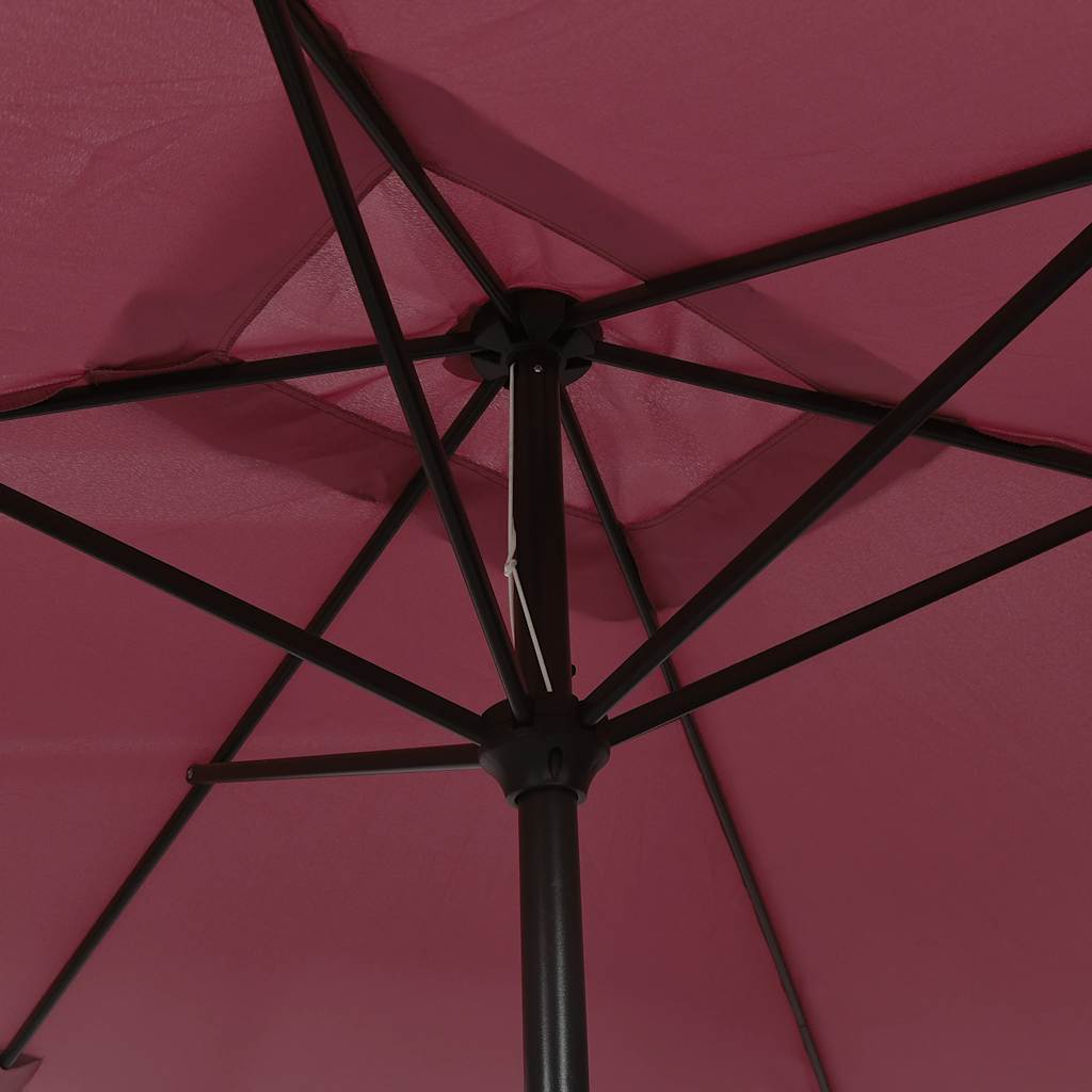 Outdoor Parasol with Metal Pole Bordeaux Red