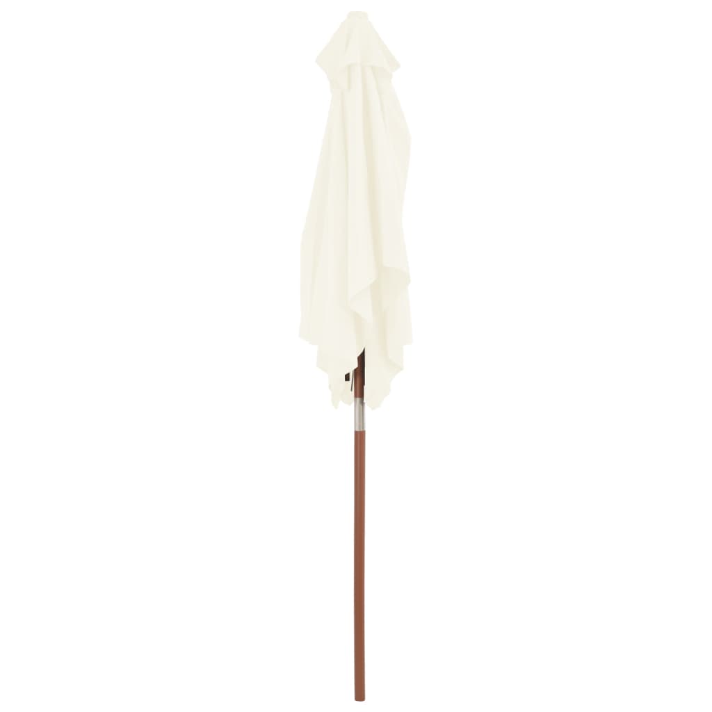 Outdoor Parasol with Wooden Pole Sand