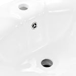 Freestanding Basin with Pedestal Ceramic White M