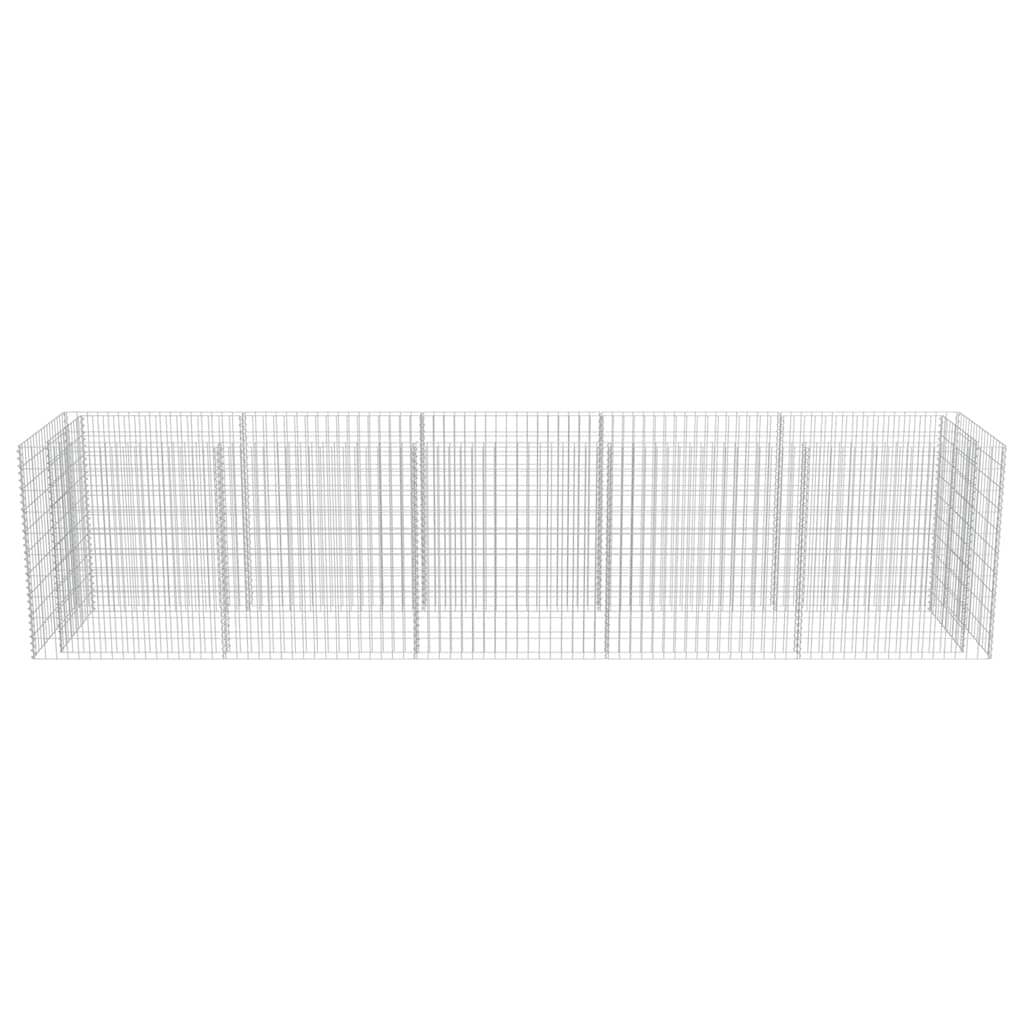 Silver/Gabion Planter Galvanised Steel