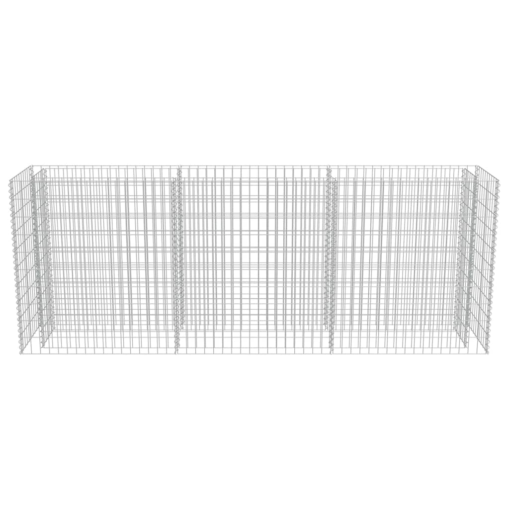 Gabion Planter Galvanised Steel {Colour Silver}