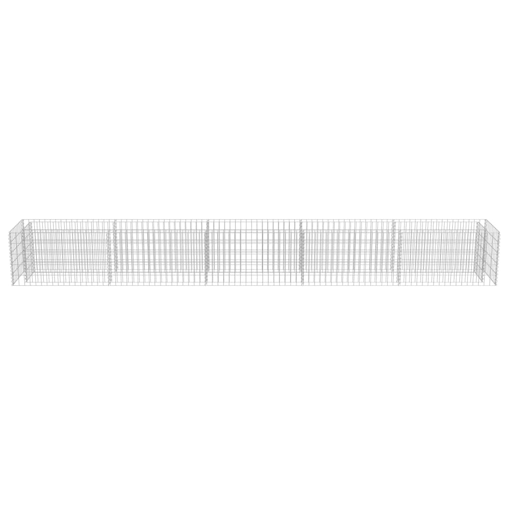 Gabion Planter Colour Silver Galvanised Steel
