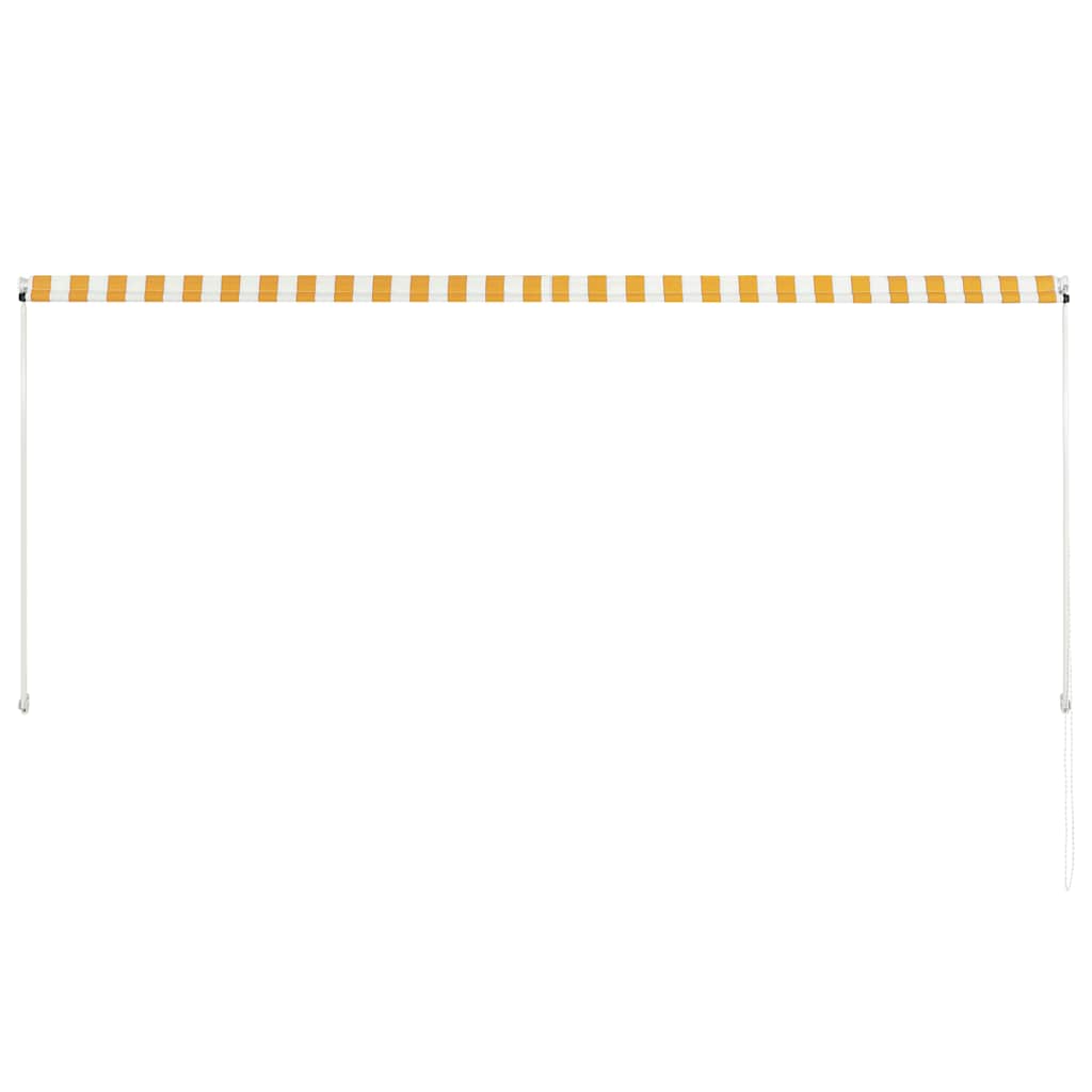 Retractable Awning Yellow and White XL