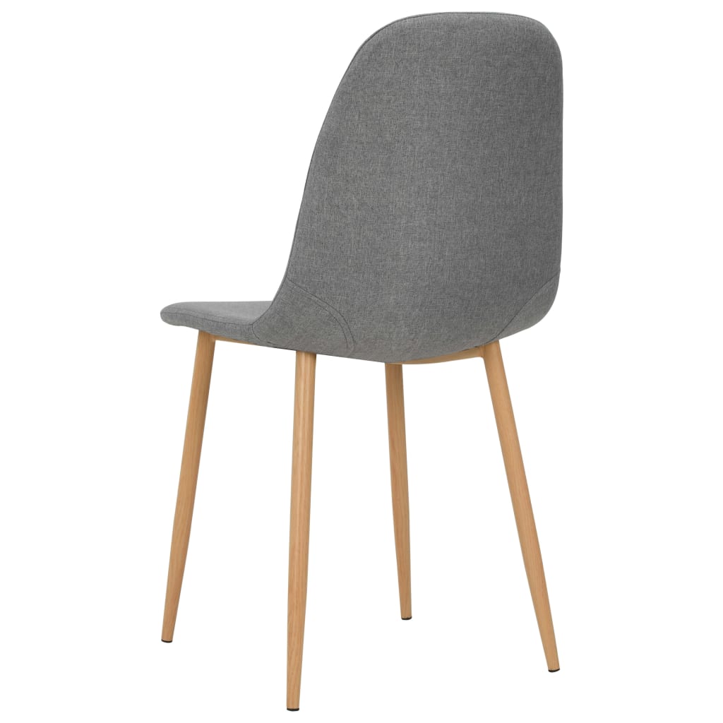 Dining Chairs 4 pcs Light Grey Fabric - 45×55×85cm