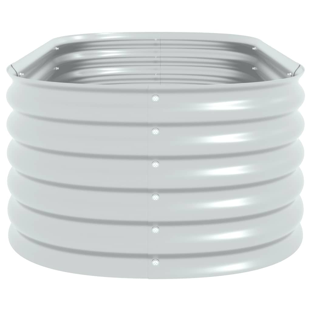 Garden Planter Galvanised Steel Silver - 160×80×44cm