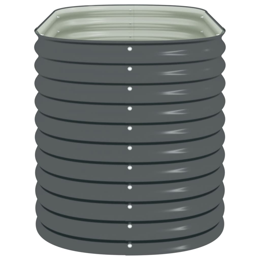 Garden Planter Galvanised Steel - Grey - 160×80×81cm