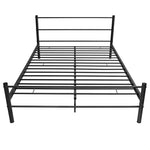 Bed Frame Black Metal Double Size