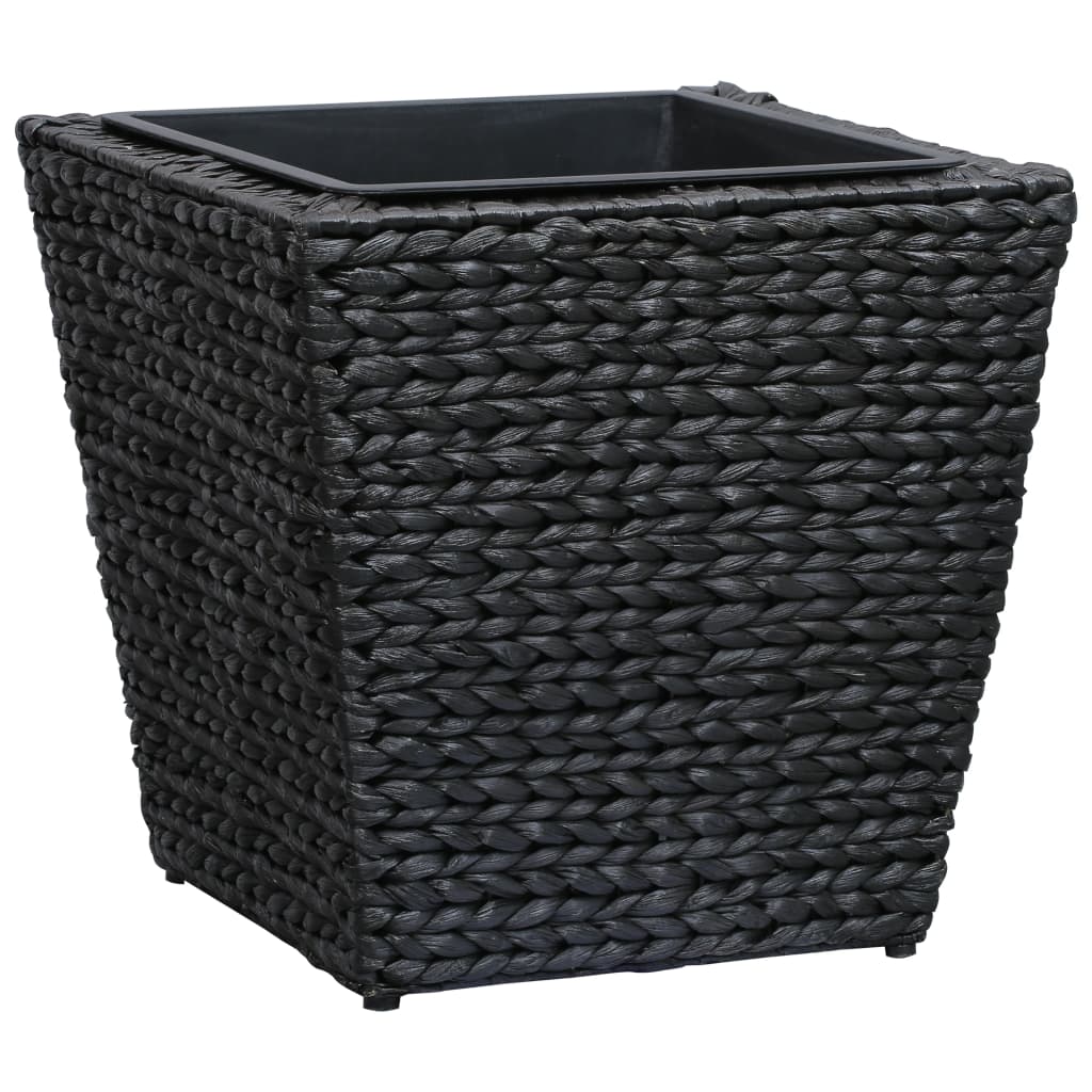 Garden Planters 3 pcs Water Hyacinth Black - 40×40×40cm