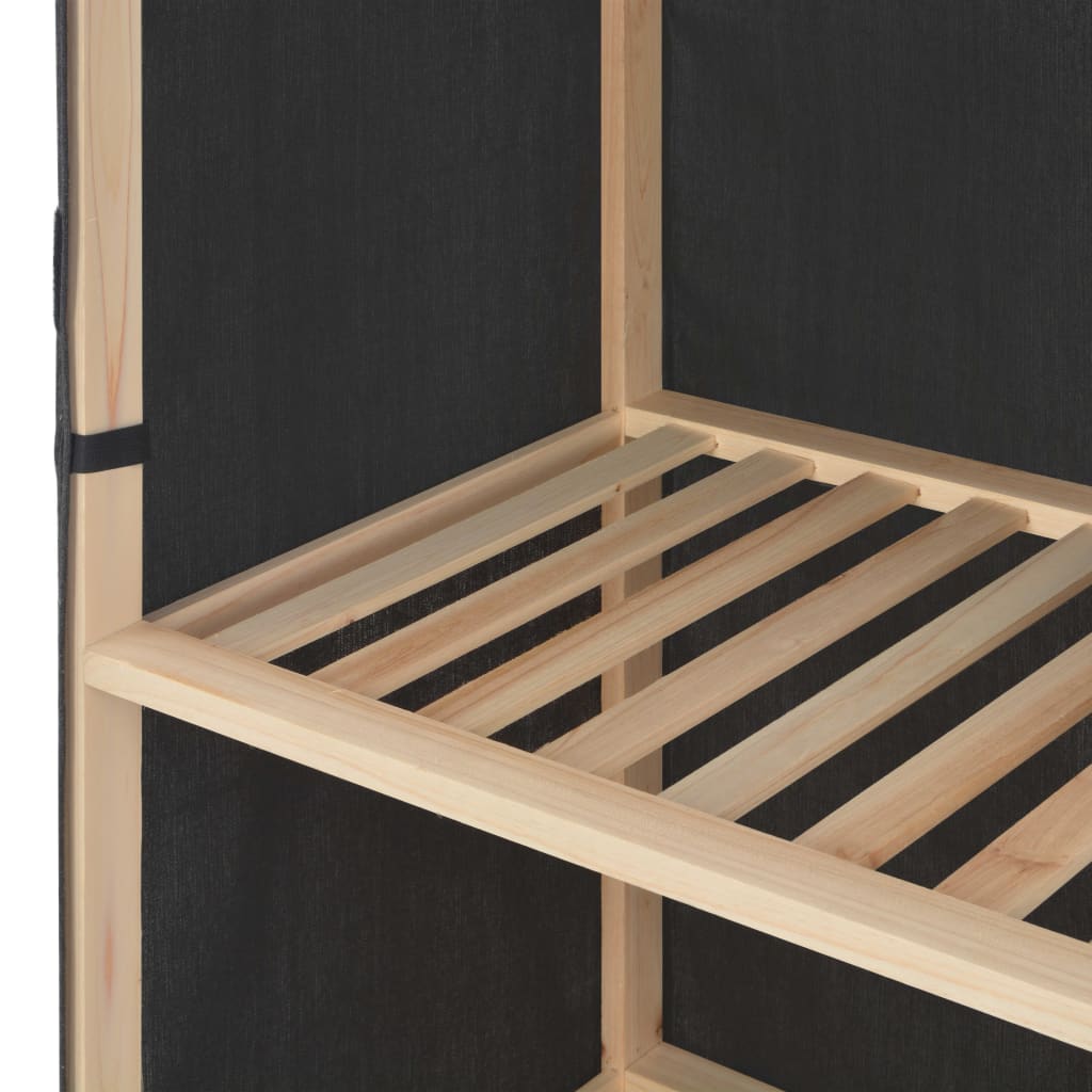 Wardrobe Grey Fabric - 110×40×170cm