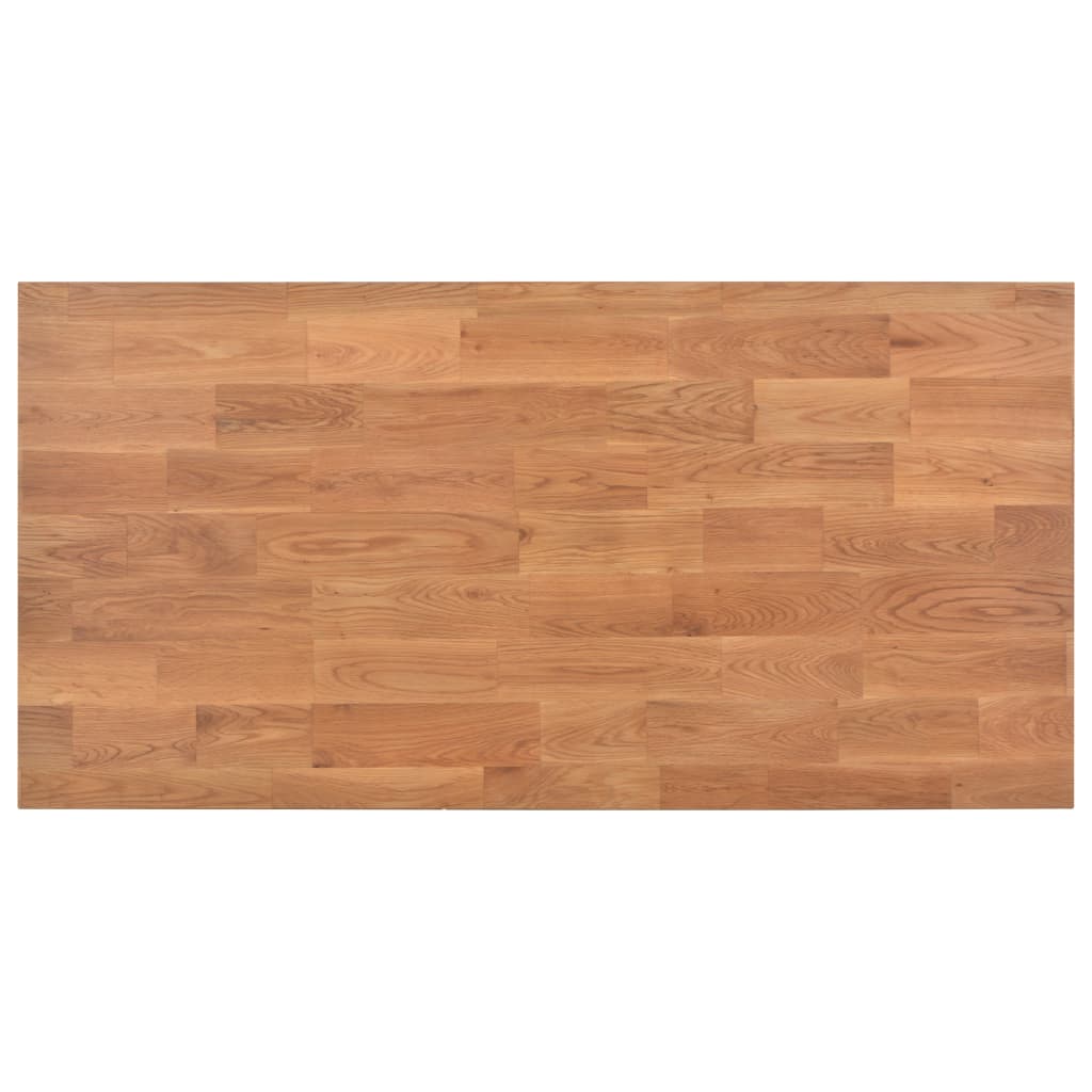 Dining Table Solid Oak Wood, Grey
