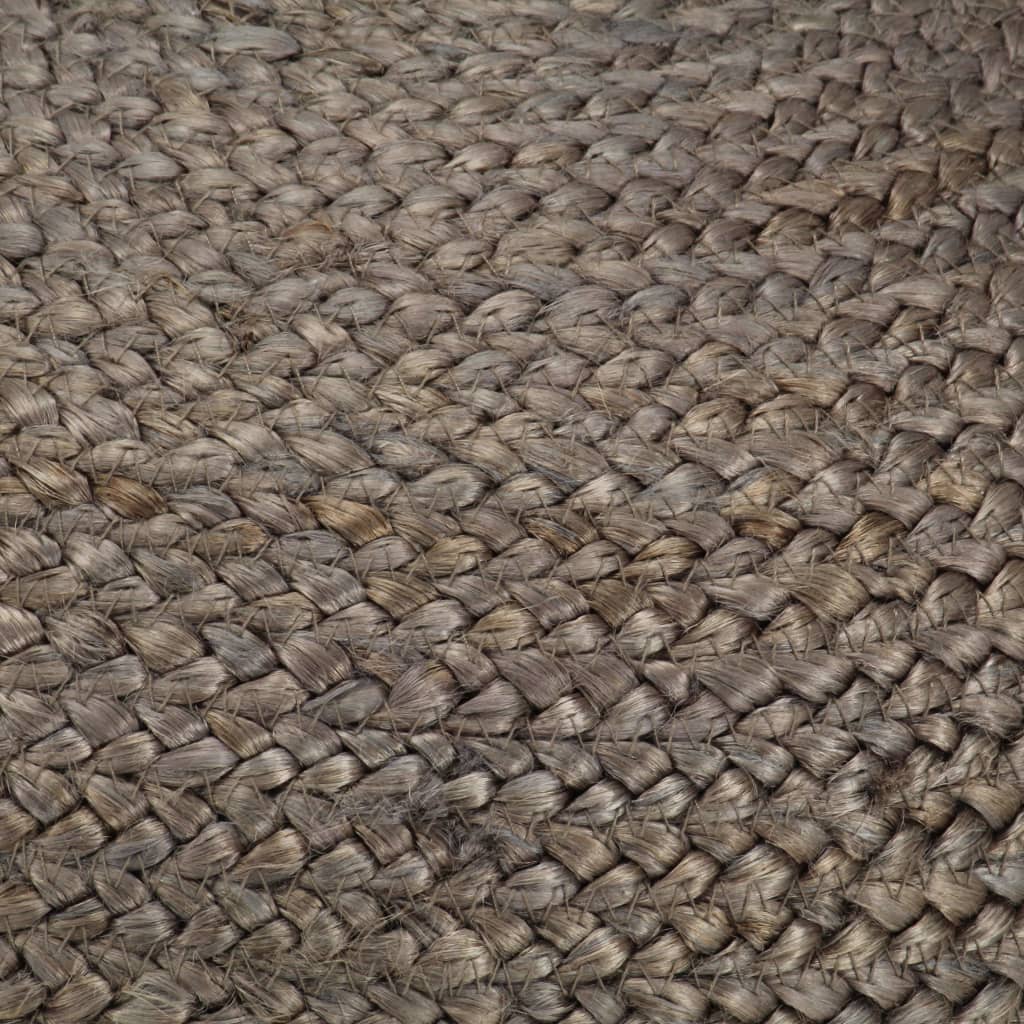 Handmade Pouffe Light Grey Jute