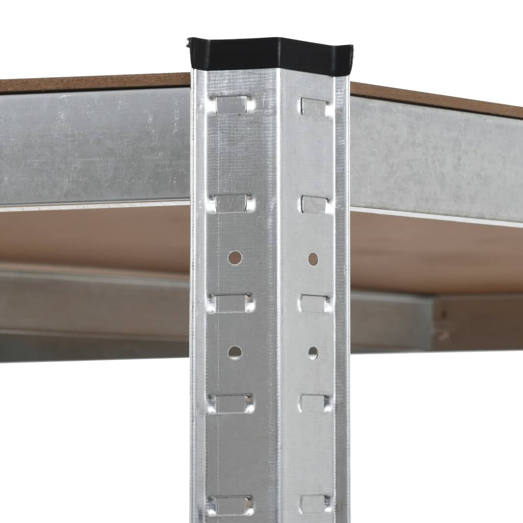 Storage Shelf Silver-Steel and MDF