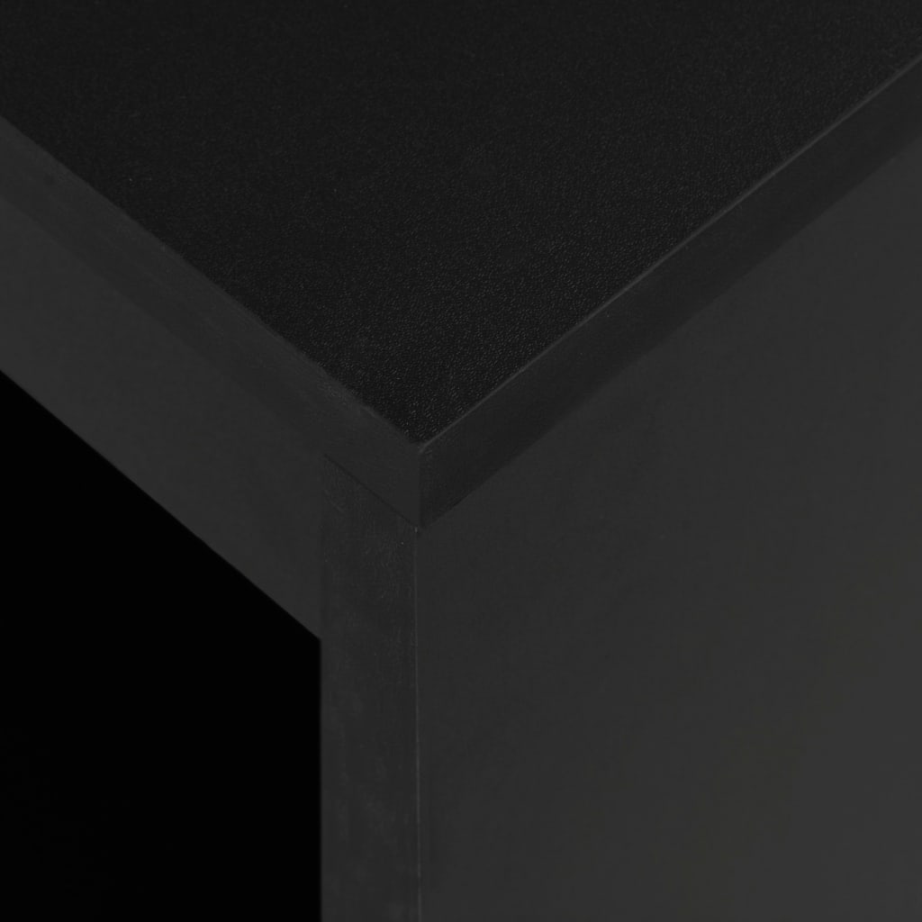 Bar Table with Shelf Black