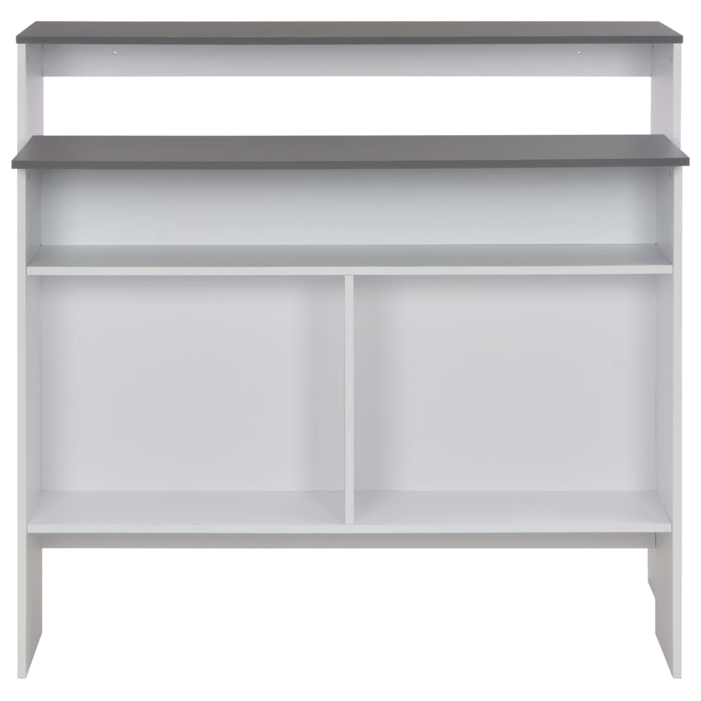 Bar Table with 2 Table Tops White and Grey
